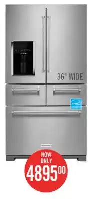The Brick Kitchenaid 25.8 cu. ft. multi-door refrigerator with platinum design - stainless steel offer