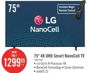 The Brick Lg 75 nanocell nano75 led 4k uhd smart webos tv offer