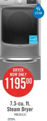 The Brick Samsung 7.2 cu. ft. electric dryer with sensor dry - dve45t3200w/ac offer