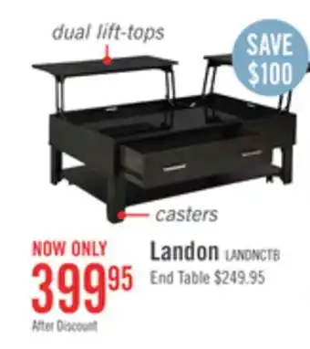 The Brick Landon coffee table with lift top - grey offer