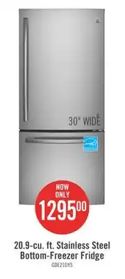 The Brick Ge 20.9 cu. ft. bottom-freezer refrigerator - gde21dyrkfs offer