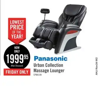 The Brick Panasonic urban collection high-quality synthetic leather massage power recliner - black offer
