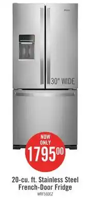 The Brick Whirlpool 20 cu. ft. french-door refrigerator - wrf560sehz offer