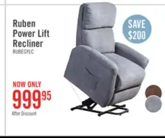The Brick Ruben chenille power lift reclining chair - grey offer