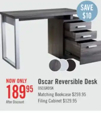 The Brick Oscar reversible desk - distressed grey offer