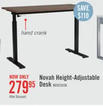 The Brick Novah height-adjustable desk offer