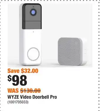 Home Depot Wyze video doorbell pro offer