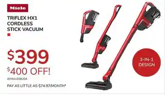 Goemans Appliances Miele triflex hx1 cordless stick vacuum offer