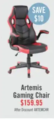 The Brick Artemis gaming chair - red and black offer