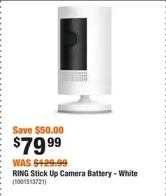 Home Depot Ring stick up camera battery - white offer