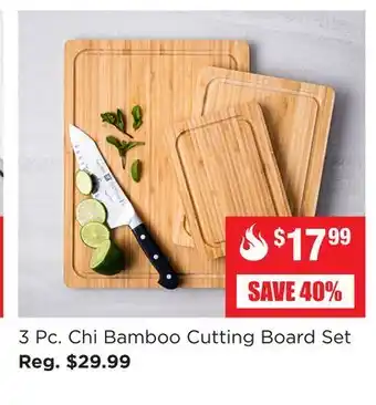 Kitchen Stuff Plus 3 pc. chi bamboo cutting board set offer