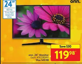 Walmart Onn. 24 monitor offer