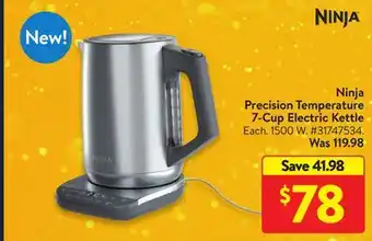 Walmart Ninja precision temperature 7-cup electric kettle offer