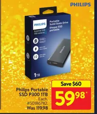 Walmart Philips portable ssd p300 1tb offer