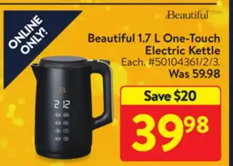 Walmart Beautiful 1.7 l. one-touch electric kettle offer
