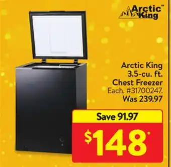 Walmart Arctic king 3.5-cu. ft. chest freezer offer