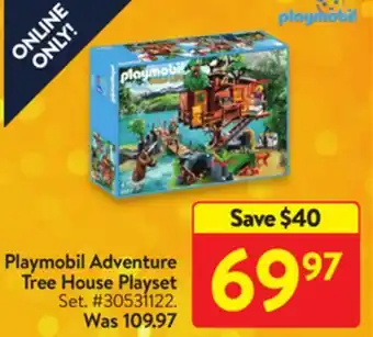 Walmart Playmobil adventure tree house playset offer