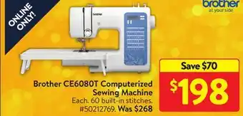Walmart Brother ce6080t computerized sewing machine offer
