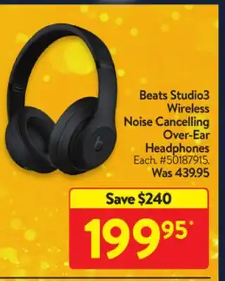 Walmart Beats studio3 wireless noise cancelling over-ear headphones offer