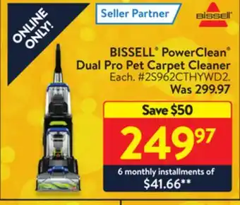 Walmart Bissell powerclean dual pro pet carpet cleaner offer