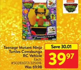 Walmart Teenage mutant ninja turtles cowabunga rc vehicle offer