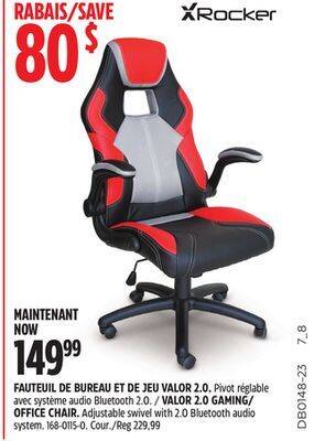 Canadian Tire X rocker valor 2.0 gaming/ office chair offer