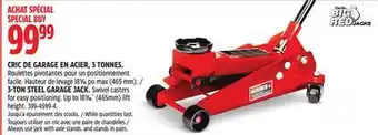 Canadian Tire Big red 3-ton steel garage jack offer