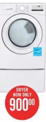 The Brick Lg 7.4 cu. ft. ultra large capacity electric dryer - dle3400w offer