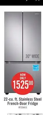 The Brick Samsung 22.1 cu. ft. french-door refrigerator - rf22a4111sr/aa offer