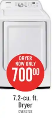 The Brick Samsung 7.2 cu. ft. electric dryer with sensor dry - dve45t3200w/ac offer