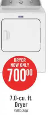 The Brick Maytag 7 cu. ft. electric dryer with wrinkle prevent - ymed4500mw offer
