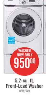 The Brick Samsung 5.2 cu. ft. front-load washer - wf45t6000aw/us offer