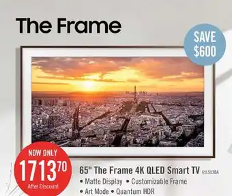 The Brick Samsung 65 4k the frame qled smart tv offer