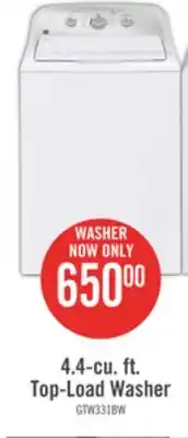 The Brick Ge 4.4 cu. ft. top-load washer with sanifresh cycle - gtw331bmrws offer