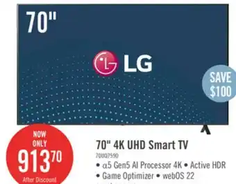 The Brick Lg 70 uq75 series 4k led smart webos tv offer