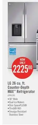 The Brick Lg 26 cu. ft. smart counter-depth max refrigerator with dual ice makers - lrfxc2606s offer