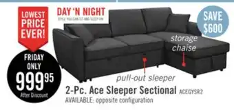 The Brick Gena 2-piece linen-look fabric right-facing sectional - charcoal offer