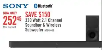 The Brick Sony 2.1-channel 330 w soundbar with wireless subwoofer - 4a1356 offer