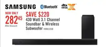 The Brick Samsung 430 w 3.1-channel soundbar with wireless subwoofer - hw-b650/zc offer