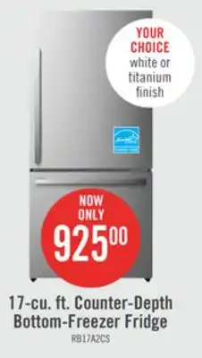 The Brick Hisense 17 cu. ft. counter-depth bottom-mount refrigerator - rb17a2cse offer