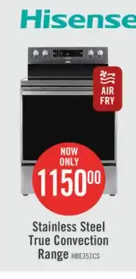 The Brick Hisense 5.8 cu. ft. freestanding electric range with air fry - hbe3501cps offer