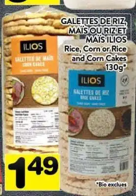 Supermarché PA Ilios rice, corn or rice and corn cakes offer