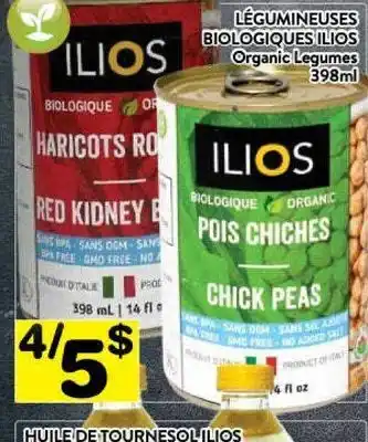 Supermarché PA Ilios organic legumes offer
