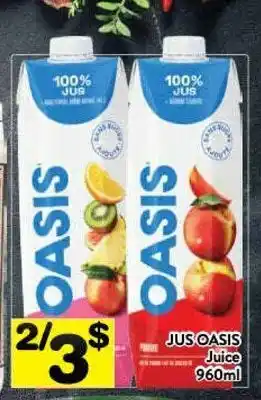 Supermarché PA Jus oasis juice offer