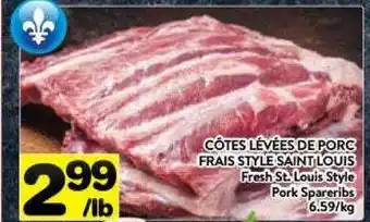 Supermarché PA Fresh st. louis style pork spareribs offer