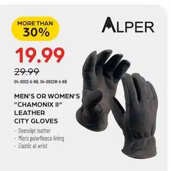 Pronature Men's or women's chamonix ii leather city gloves offer