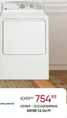 Meubles RD Dryer 7.2 cu ft offer