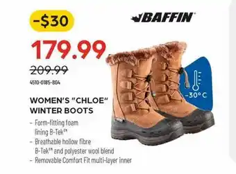 Pronature Baffin women's chloe winter boots offer