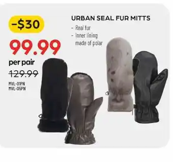 Pronature Urban seal fur mitts offer