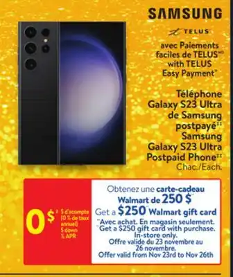 Walmart Samsung galaxy s23 ultra postpaid phone‡‡ offer